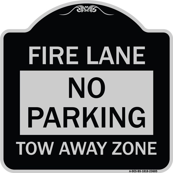 Signmission No Parking Tow-Away Zone Heavy-Gauge Aluminum Architectural Sign, 18" x 18", BS-1818-23605 A-DES-BS-1818-23605 - main